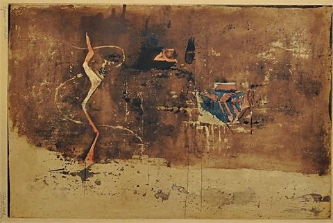 Johnny Friedlaender (1912 Pleß, Oberschlesien – 1992 Paris), abstrakte Komposition