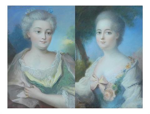 Zwei Damenportraits
