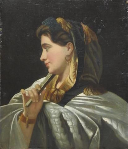 WOHL Friedrich von Amerling (Spittelberg 1803 – Wien 1887), Dame mit Fächer