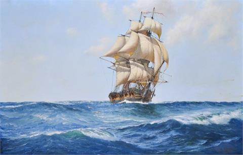 Robin Brooks (geb. 1943), Die Fregatte Pandora auf hoher See