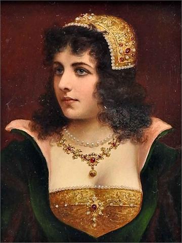 Moritz Stifter (1857 Český Krumlov – 1905 Öhling), Brustbild einer jungen Frau