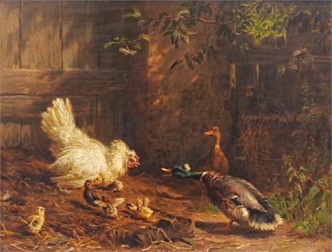 Carl Jutz (1838 Windschläg - 1916 Pfaffendorf), Hühner und Enten