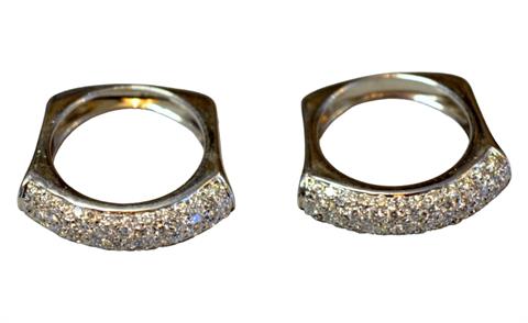 Paar Brillant-Ringe