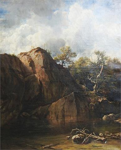 Alexander Cäsar Seele, Große Landschaftsszenerie mit Felsen