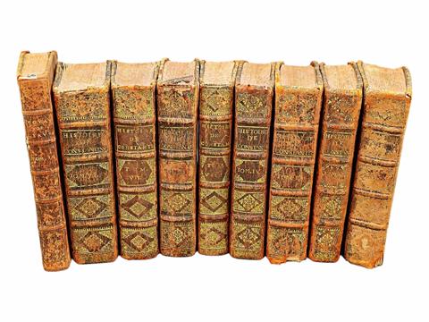 Konvolut von 9 Büchern von Monseigneur le Duc de Sully, Histoire de Constantinople