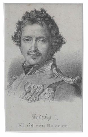 Stich von Ludwig I, König von Bayern