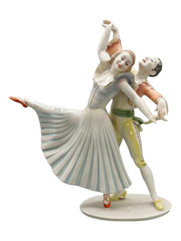 Porzellanfigur eines tanzenden Paares, Hutschenreuther