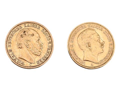 2 10 RM Münzen Kaiser Wilhelm II.