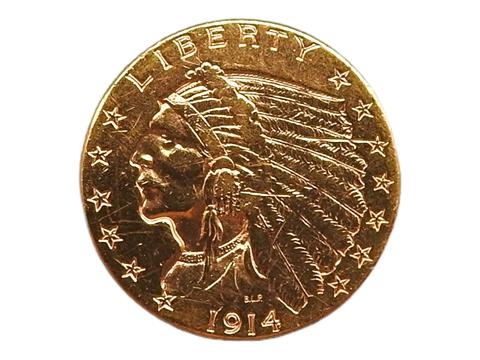 Indian Head Münze als Brosche