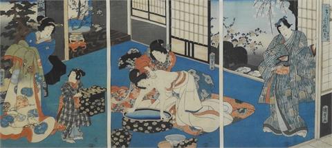 Utagawa Kunisada (Honjo, Edo 1786 – Edo 1865), Kurtisanenszene