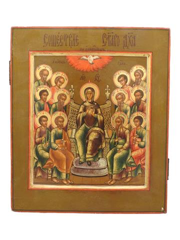 Ikone mit Darstellung der Ausgießung des Heiligen Geistes