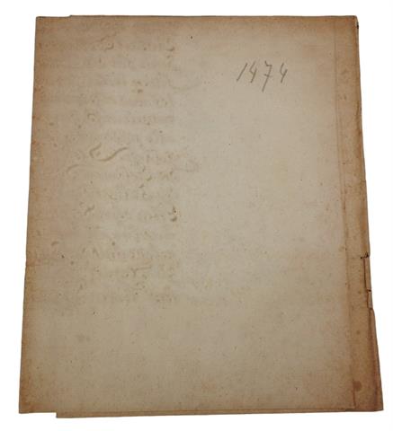 Urkunde von 1474 aus Regensburg