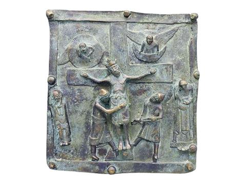 Bronzetafel Kreuzabnahme nach der Bronzetür von San Zeno