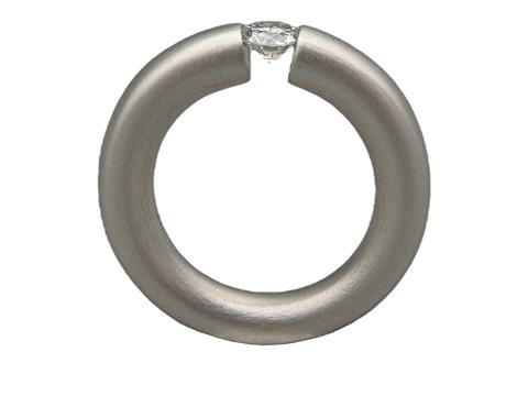 Solitär Ring von Niessing aus Platin mit Diamant