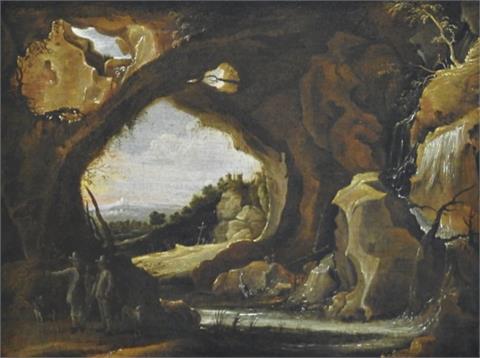 David Terniers (1610 Belgien  - 1690 ebenda), Blick aus einer Grotto
