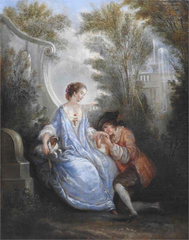 Jean-Antoine Watteau (Valenciennes 1684 - Nogent-sur-Marne 1721), Der Liebesschwur