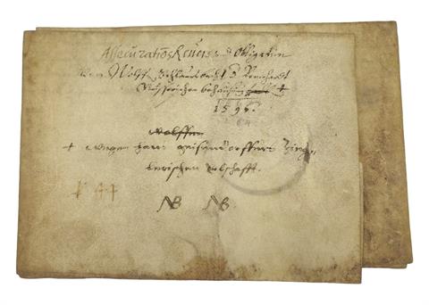 Urkunde aus dem Jahr 1596 über die „Zieglerische Behausung“ zu Linz