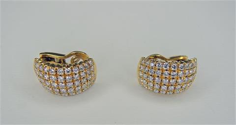 Paar große Diamant-Ohrringe