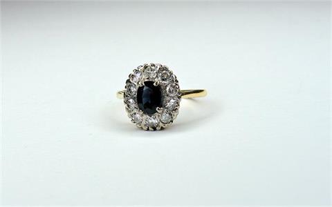 Saphir-Diamant-Ring