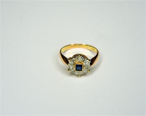 Feiner Saphir-Diamant-Ring