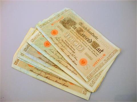 33 1000 Reichsmark-Scheine