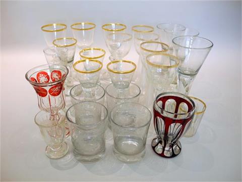 Große Gläser-Sammlung