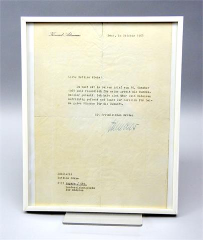 Antwortbrief Konrad Adenauers