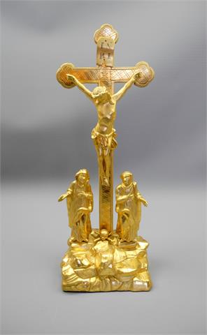 Golden gefasste Kreuzigungsgruppe