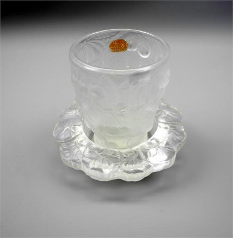 Bohemia Glass, Konische Vase mit Einsatz