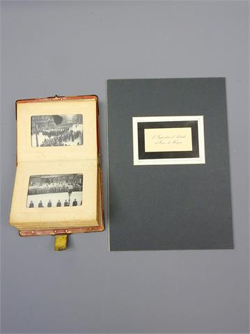 Visitenkarte der Kaiserin Elisabeth und Fotoalbum