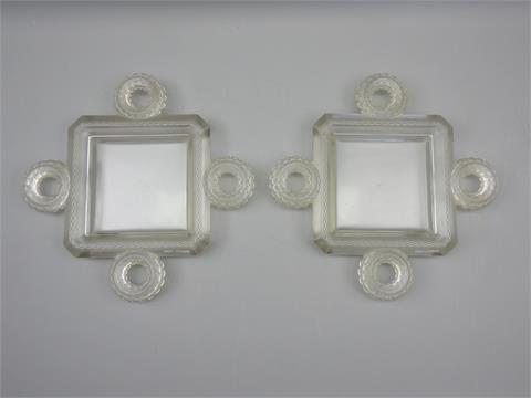 Lalique, 2 quadratische Schalen