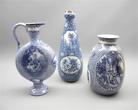 Royal Bonn, Konvolut von 3 Vasen