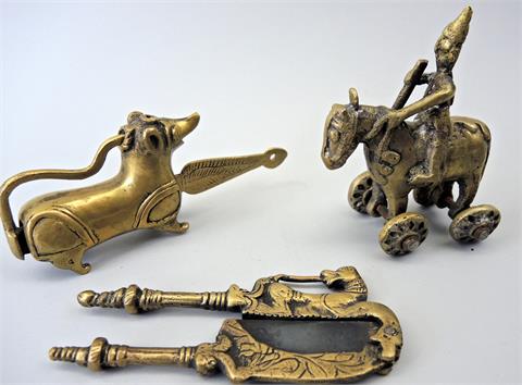 Drei osmanische Messing-Objekte