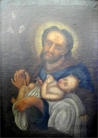 Der heilige Joseph mit Lilienzweig und Jesuskind