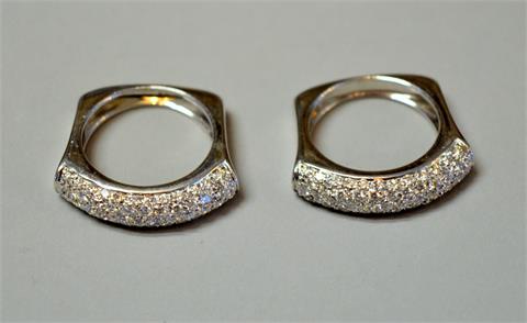 Paar Brillant-Ringe