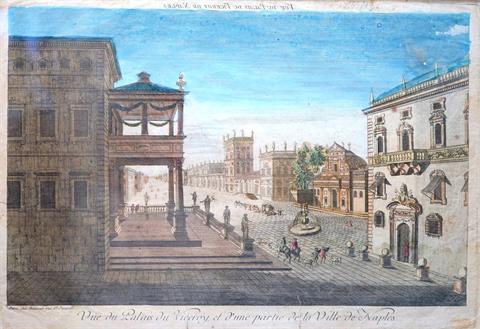 Guckkastenbild des Palazzo Reale in Neapel