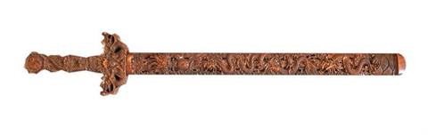 Geschnitztes, chinesisches Holzschwert