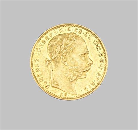 20 Francs/8 Forint Münze "I. Ferenc József"