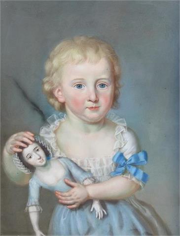 Porträt eines Mädchens mit Puppe