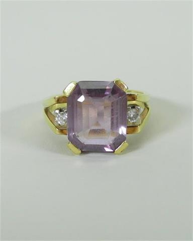 Farbstein-Diamant-Ring