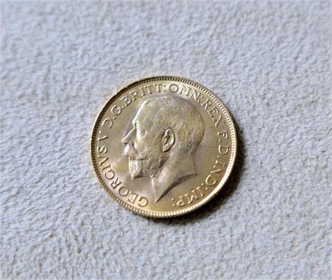 Goldmünze, One Pound Sovereign George V. England