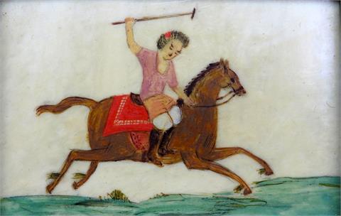 Darstellung eines indischen Polospielers
