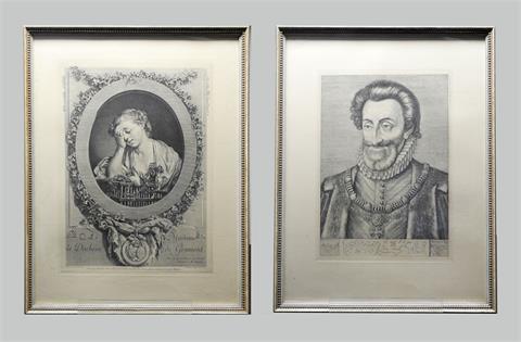 Zwei Kupferstich-Portraits