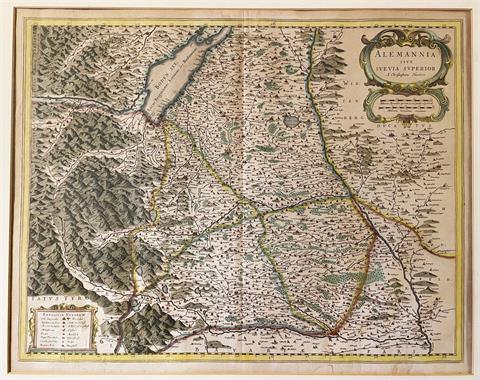 Landkarte "Alemannia sive Suevia Superior“