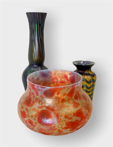 Set von drei Art déco-Vasen