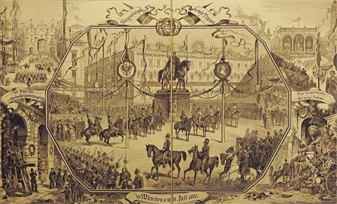Siegeseinzug der bayr. Truppen in München am 16. Juli 1871