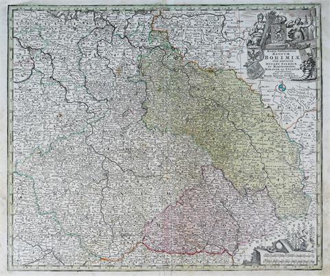 Große Landkarte des Reichs Böhmen und angeschlossener Gebiete