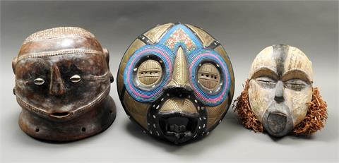 Drei arikanische Masken
