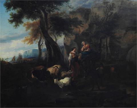 Nicolaes Pietersz. Berchem, zugeschrieben, Arkadische Ideallandschaft
