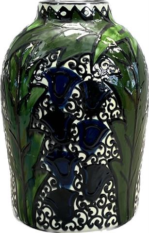 Max Laeuger, Große Vase  mit Blütendekor